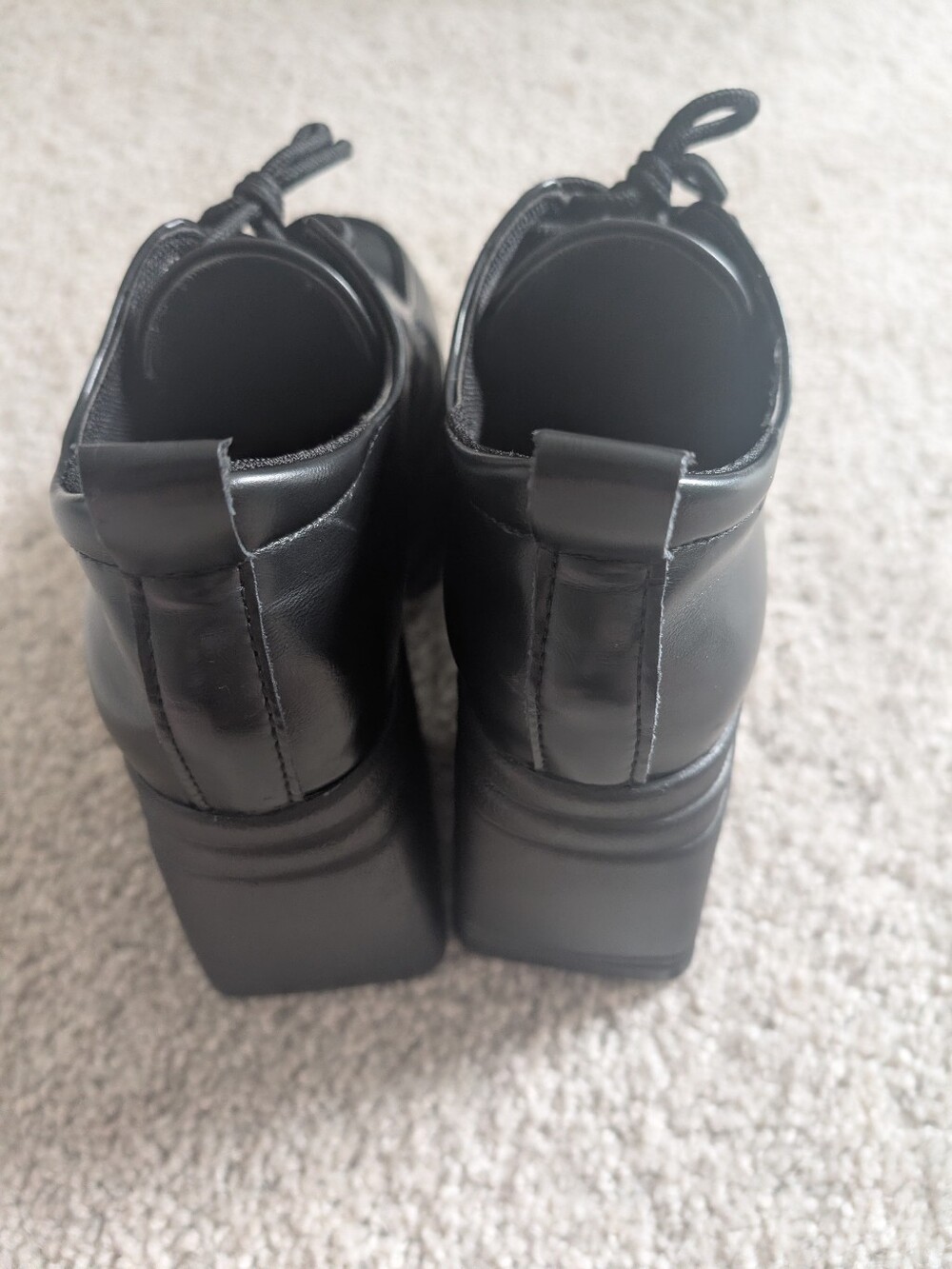 Black Platform Grunge Loafers - Picture 3 of 8